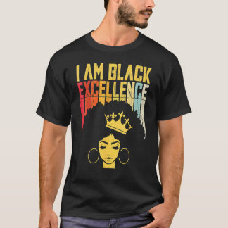 Camiseta Retro Vintage Black Excellence African Pride Histo