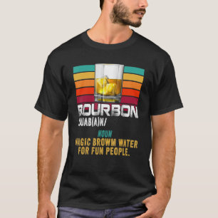 Camiseta Retro Vintage Bourbon Definition Brown Whiskey Dri