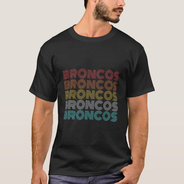 Camiseta Retro Vintage Broncos (Frente)
