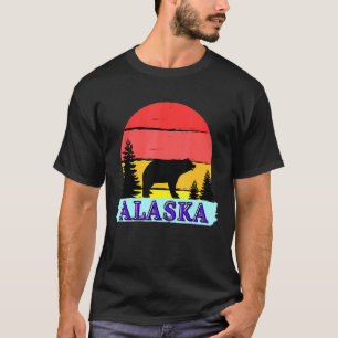 Camiseta Retro Vintage Brown Grizzly Bear Estado Forte do A