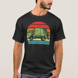 Camiseta Retro Vintage - Caminhão de Lixo do Lixo do Recicl