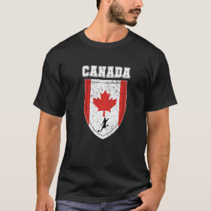 Camiseta Retro vintage, Canadá, Bandeira de Futebol Mulhere