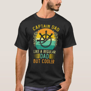 Camiseta Retro Vintage Capitão Dia de os pais Boat Sailor d
