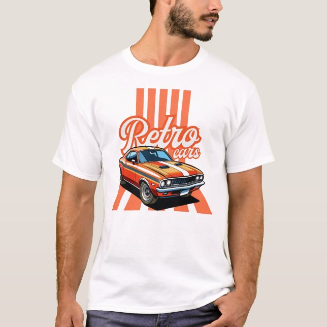 Camiseta retro vintage cars classic (Frente)