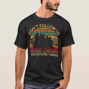 Camiseta Retro Vintage cayaking canoé River trechando engra