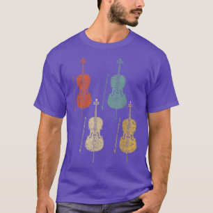 Camiseta Retro Vintage Cello Orchestra music instrument mus