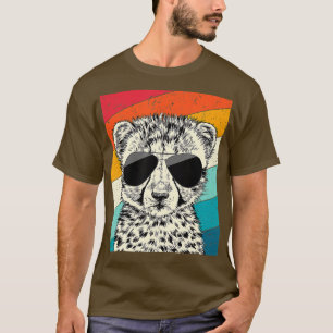 Camiseta Retro Vintage Cheetah com óculos escuros