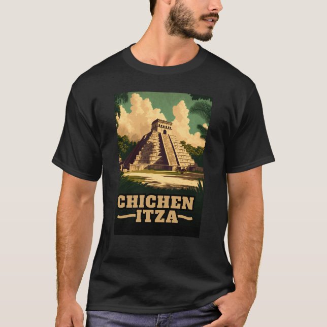 Camiseta Retro Vintage Chichen Itza (Frente)