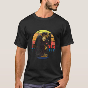 Camiseta Retro Vintage Chimpanzee Mackey Wild Forest Animal