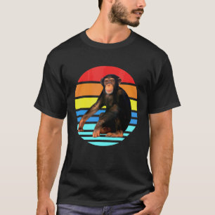 Camiseta Retro Vintage Chimpanzee Mackey Wild Forest Animal