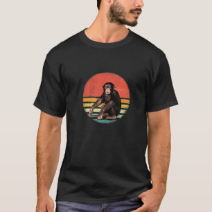 Camiseta Retro Vintage Chimpanzee Mackey Wild Forest Animal