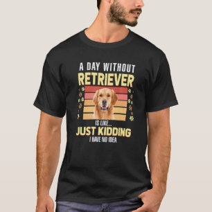 Camiseta Retro Vintage Citação de Cachorro Golden Retriever