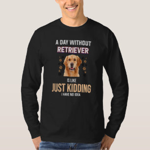 Camiseta Retro Vintage Citação de Cachorro Golden Retriever