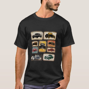 Camiseta retrô vintage clássico engraçado pai carro gráfico