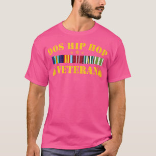 Camiseta Retrô Vintage Colorido De Hip Hop Veterano Dos 90