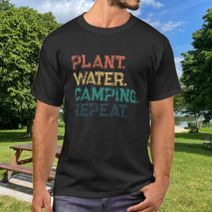 Camiseta Retro Vintage Colors Plant Water Camping Repetir