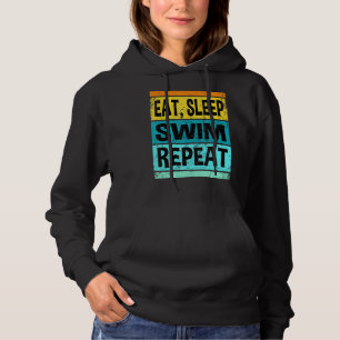 Camiseta Retro Vintage Comer Natação do Sono Repetir Nadaçã