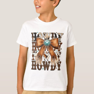 Camiseta Retro Vintage Coquette Laço Howdy Western Dia de A