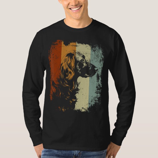 Camiseta Retro Vintage Design English Setter Dog (Frente)