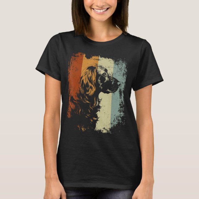 Camiseta Retro Vintage Design English Setter Dog (Frente)