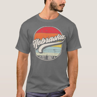 Camiseta Retro Vintage Design Est do Nebraska
