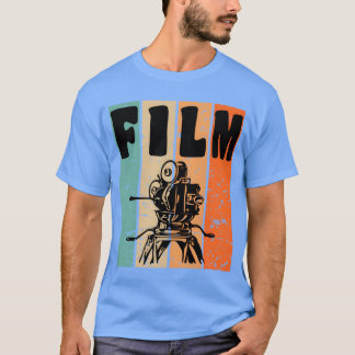 Camiseta Retro Vintage Director Movie Filmmaking Camera fri