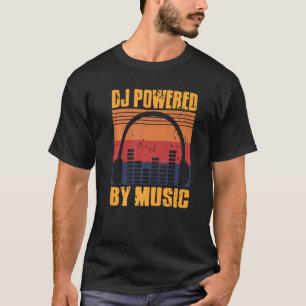 Camiseta Retro Vintage DJ Powered By Music Legal DJ Designs