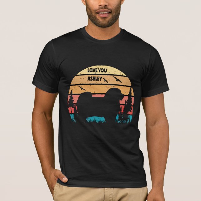 Camiseta Retro Vintage do Cão Havanês (Frente)