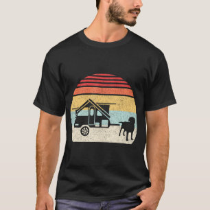 Camiseta Retro Vintage Dog Aliner A-frame Viagem Trailer