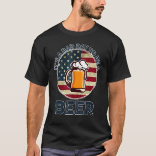 Camiseta Retro Vintage É um dia ruim para ser uma cerveja