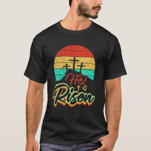 Camiseta Retro Vintage Ele É Riscado Cruzando Jesus Homens