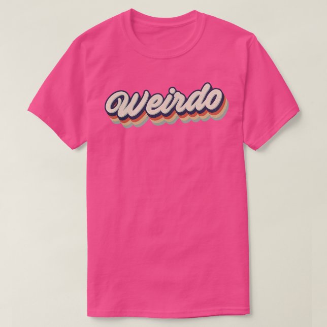 Camiseta Retro Vintage Estranho (Frente do Design)