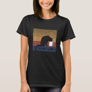 Camiseta Retro Vintage Eu Faço O Que Quero Um Gato Negro En