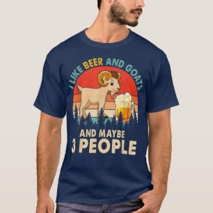Camiseta Retro Vintage Eu Gosto De Cerveja E Caprinos Talve