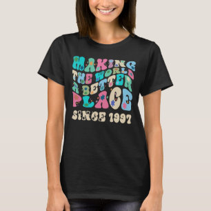 Camiseta Retrô vintage fazer o mundo um lugar melhor desde