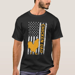 Camiseta Retro Vintage Frango Pai EUA Bandeira Americana Pa