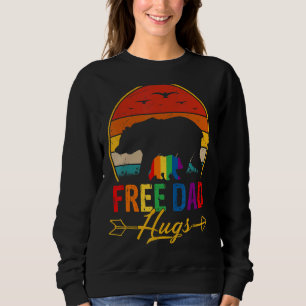 Camiseta Retro Vintage Free Pai Hug Bear Lgbtq Orgulho gay