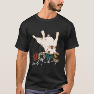 Camiseta Retro Vintage Funny Bull Terrier Nope Hoje Não