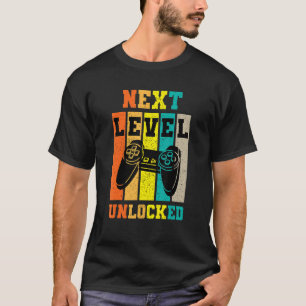 Camiseta Retro Vintage Gamer Próximo Nível Desbloqueado