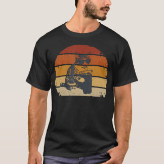 Camiseta Retro Vintage Gato Bebendo Gelado
