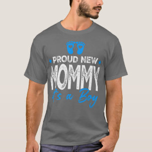 Camiseta Retro Vintage Gênero Revela Nova Mamãe Orgulhosa É