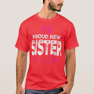 Camiseta Retro Vintage Gênero Revela Orgulhosa Nova Irmã É