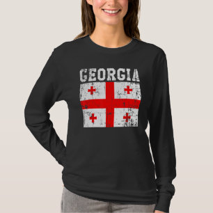Camiseta Retro Vintage Georgia Flag Roots Georgianos