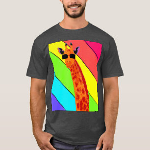 Camiseta Retro Vintage Giraffe Sunglass Engraçado Giraffe L