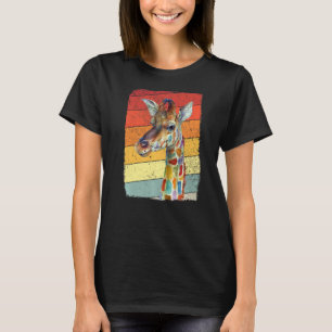Camiseta Retro Vintage Giraffe Sunvidles Animal 2