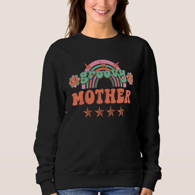 Camiseta Retro vintage groovy Mother matching family party (Frente)
