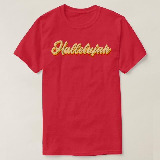 Camiseta Retro Vintage Hallelujah (Frente do Design)
