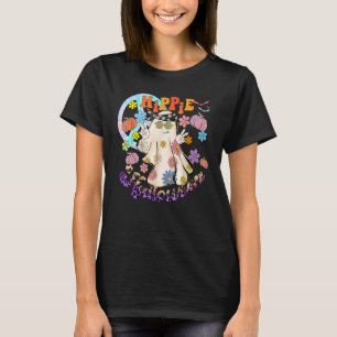 Camiseta Retro Vintage Hippie Halloween Floral Ghost Spooky