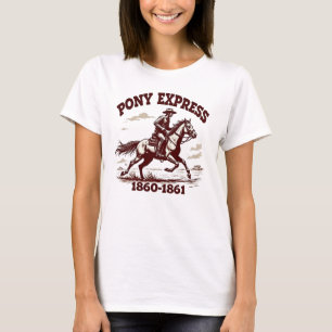 Camiseta Retro Vintage Histórica Pony Express Rider Tee