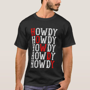 Camiseta Retro Vintage Howdy Cowgirl Rodeo País Ocidental